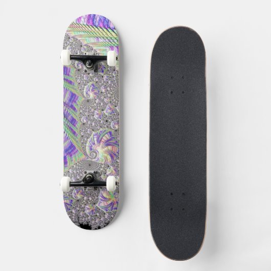 Groovy Trippy Funky Psychedelic Fractal Art Persoonlijk Skateboard (Voorkant)