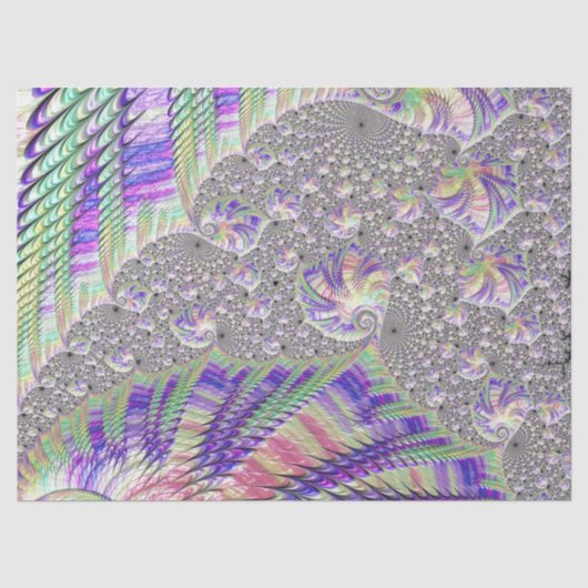 Groovy Trippy Funky Psychedelic Fractal Art Tissuepapier (Voorkant)