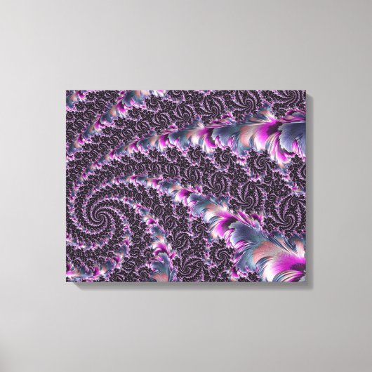 Groovy Trippy Funky Psychedelic Spiral Fractal Art Canvas Afdruk (Voorkant)