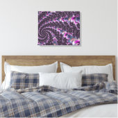 Groovy Trippy Funky Psychedelic Spiral Fractal Art Canvas Afdruk (Insitu (Slaapkamer))