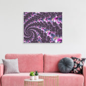 Groovy Trippy Funky Psychedelic Spiral Fractal Art Canvas Afdruk (Insitu (Woonkamer))