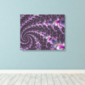 Groovy Trippy Funky Psychedelic Spiral Fractal Art Canvas Afdruk (Insitu (Houten vloer))