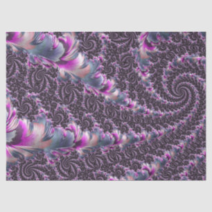 Groovy Trippy Funky Psychedelic Spiral Fractal Art Tissuepapier