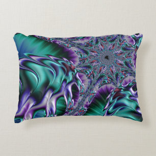 Groovy Trippy Funky Psychedelische Fractale Kunst Accent Kussen