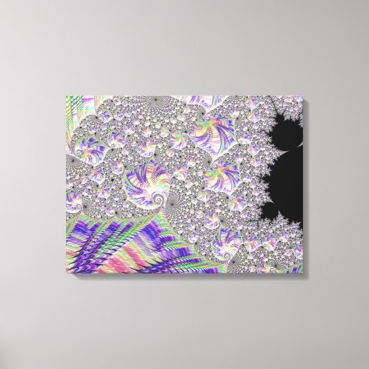 Groovy Trippy Funky Psychedelische Fractale Kunst Canvas Afdruk (Voorkant)