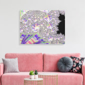 Groovy Trippy Funky Psychedelische Fractale Kunst Canvas Afdruk (Insitu (Woonkamer))