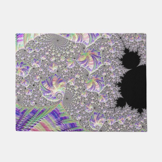 Groovy Trippy Funky Psychedelische Fractale Kunst Deurmat (Voorkant)