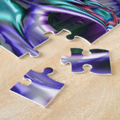 Groovy Trippy Funky Psychedelische Fractale Kunst Legpuzzel (Zijkant)