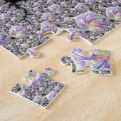 Groovy Trippy Funky Psychedelische Fractale Kunst Legpuzzel (Zijkant)