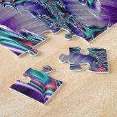 Groovy Trippy Funky Psychedelische Fractale Kunst Legpuzzel (Zijkant)