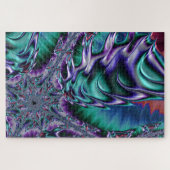Groovy Trippy Funky Psychedelische Fractale Kunst Legpuzzel (Horizontaal)