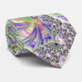 Groovy Trippy Funky Psychedelische Fractale Kunst Stropdas (Opgerold)