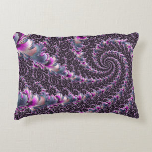 Groovy Trippy Funky Psychedelische Spiraal Fractal Accent Kussen