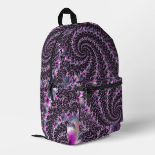 Groovy Trippy Funky Psychedelische Spiraal Fractal Bedrukte Rugzak