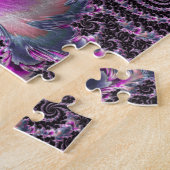 Groovy Trippy Funky Psychedelische Spiraal Fractal Legpuzzel (Zijkant)