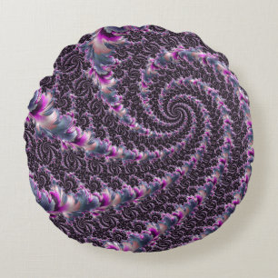 Groovy Trippy Funky Psychedelische Spiraal Fractal Rond Kussen