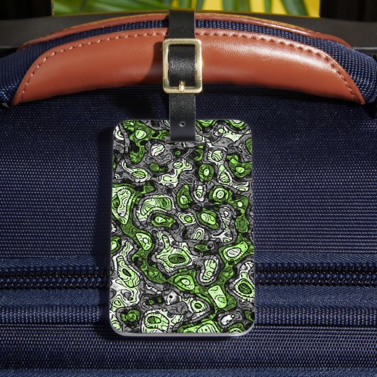 Groovy Trippy Grungy Funky Abstract Agender Pride Bagagelabel (Voorkant Insitu 2)
