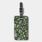 Groovy Trippy Grungy Funky Abstract Agender Pride Bagagelabel (Voorkant verticaal)