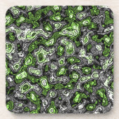 Groovy Trippy Grungy Funky Abstract Agender Pride Bier Onderzetter (Voorkant)