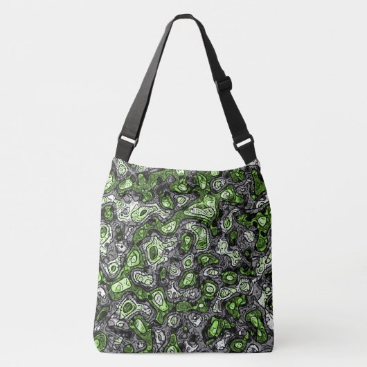 Groovy Trippy Grungy Funky Abstract Agender Pride Crossbody Tas (Voorkant)