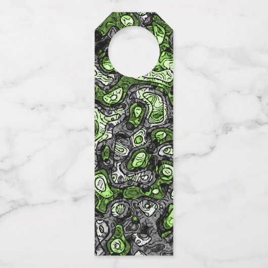 Groovy Trippy Grungy Funky Abstract Agender Pride Flessenhanger (Voorkant)