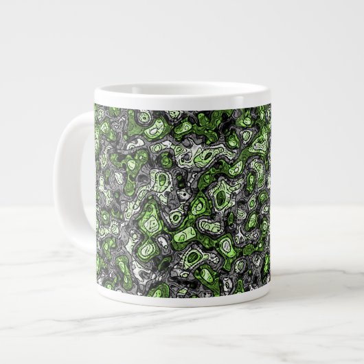Groovy Trippy Grungy Funky Abstract Agender Pride Grote Koffiekop (Links)