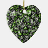 Groovy Trippy Grungy Funky Abstract Agender Pride Keramisch Ornament (Rechts)