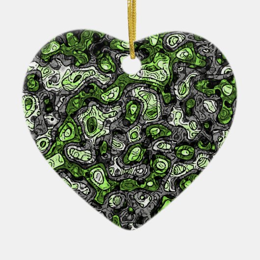 Groovy Trippy Grungy Funky Abstract Agender Pride Keramisch Ornament (Voorkant)