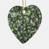 Groovy Trippy Grungy Funky Abstract Agender Pride Keramisch Ornament (Links)