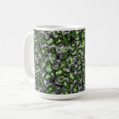 Groovy Trippy Grungy Funky Abstract Agender Pride Koffiemok (Voorkant links)