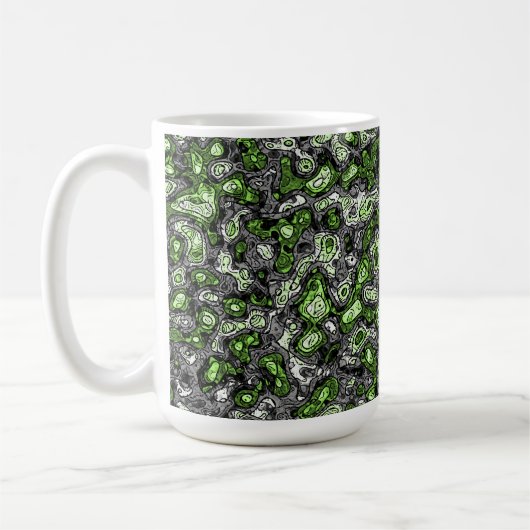 Groovy Trippy Grungy Funky Abstract Agender Pride Koffiemok (Links)