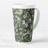 Groovy Trippy Grungy Funky Abstract Agender Pride Latte Mok (Rechterhoek)