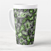 Groovy Trippy Grungy Funky Abstract Agender Pride Latte Mok (Linkerhoek)
