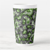Groovy Trippy Grungy Funky Abstract Agender Pride Latte Mok (Voorkant)
