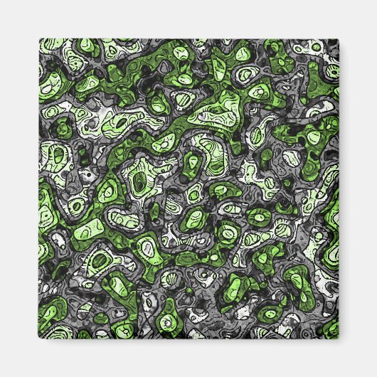 Groovy Trippy Grungy Funky Abstract Agender Pride Magneet (Voorkant)