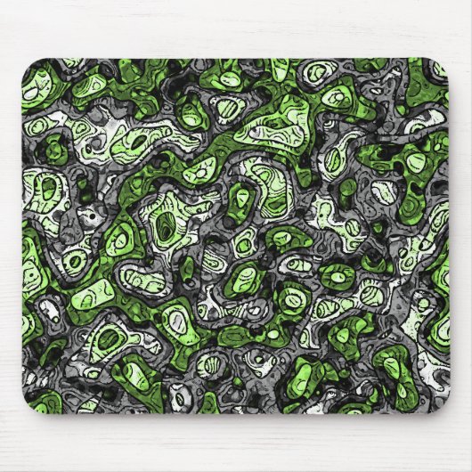 Groovy Trippy Grungy Funky Abstract Agender Pride Muismat (Voorkant)