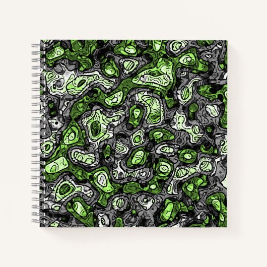 Groovy Trippy Grungy Funky Abstract Agender Pride Notitieboek (Voorkant)