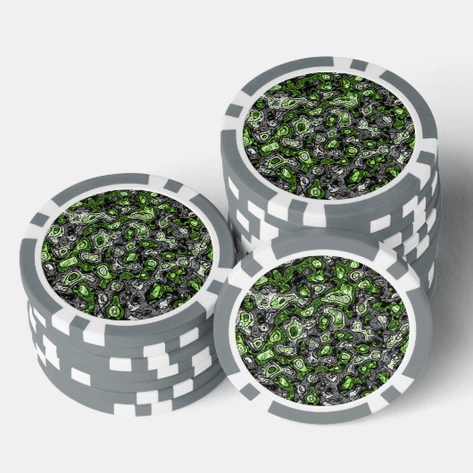 Groovy Trippy Grungy Funky Abstract Agender Pride Poker Chips (Opstapeling)