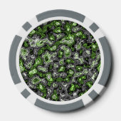 Groovy Trippy Grungy Funky Abstract Agender Pride Poker Chips (Achterkant)