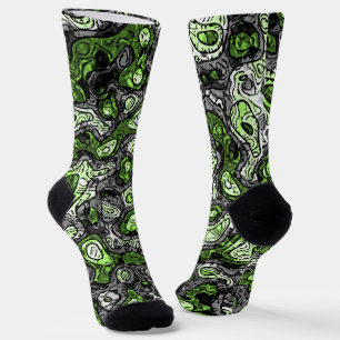 Groovy Trippy Grungy Funky Abstract Agender Pride Sokken