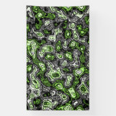 Groovy Trippy Grungy Funky Abstract Agender Pride Spandoek (Verticaal)