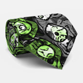 Groovy Trippy Grungy Funky Abstract Agender Pride Stropdas (Opgerold)