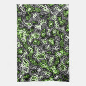 Groovy Trippy Grungy Funky Abstract Agender Pride Theedoek (Verticaal)