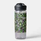 Groovy Trippy Grungy Funky Abstract Agender Pride Waterfles (Voorkant)