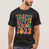 Groovy Trippy Hippie Senior 2023 Graduation Studen T-shirt (Voorkant)