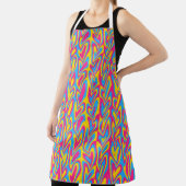 Groovy Trippy Slingerige Quirky Panseksuele Trots Schort (Insitu)
