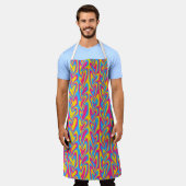 Groovy Trippy Slingerige Quirky Panseksuele Trots Schort (Gedragen)