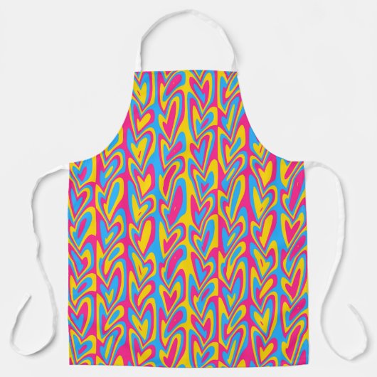 Groovy Trippy Slingerige Quirky Panseksuele Trots Schort (Voorkant)