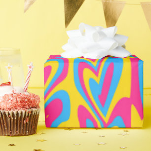 Groovy Trippy Squiggly Quirky Panseksuele Trots Cadeaupapier