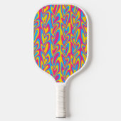 Groovy Trippy Squiggly Quirky Panseksuele Trots Pickleball Paddle (Voorkant)